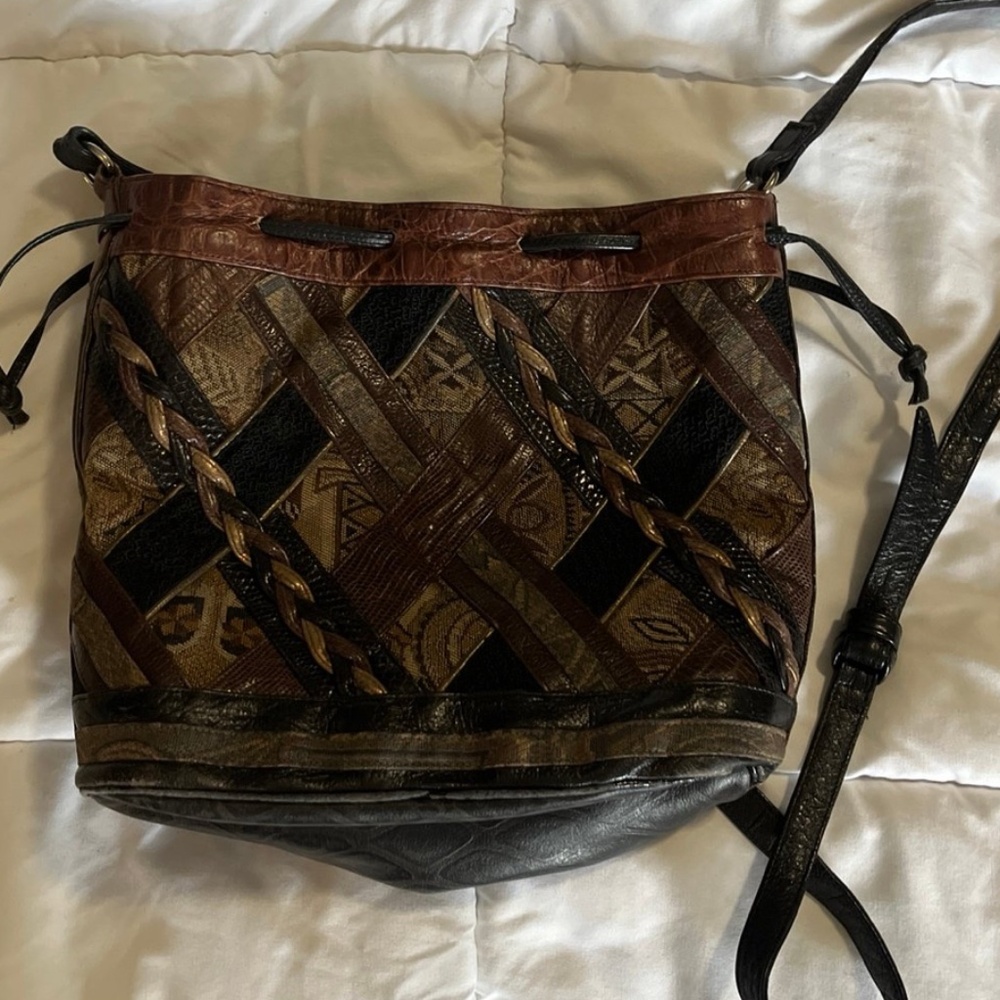 True Vintage 1980s Sharif Leather Shoulder Bag